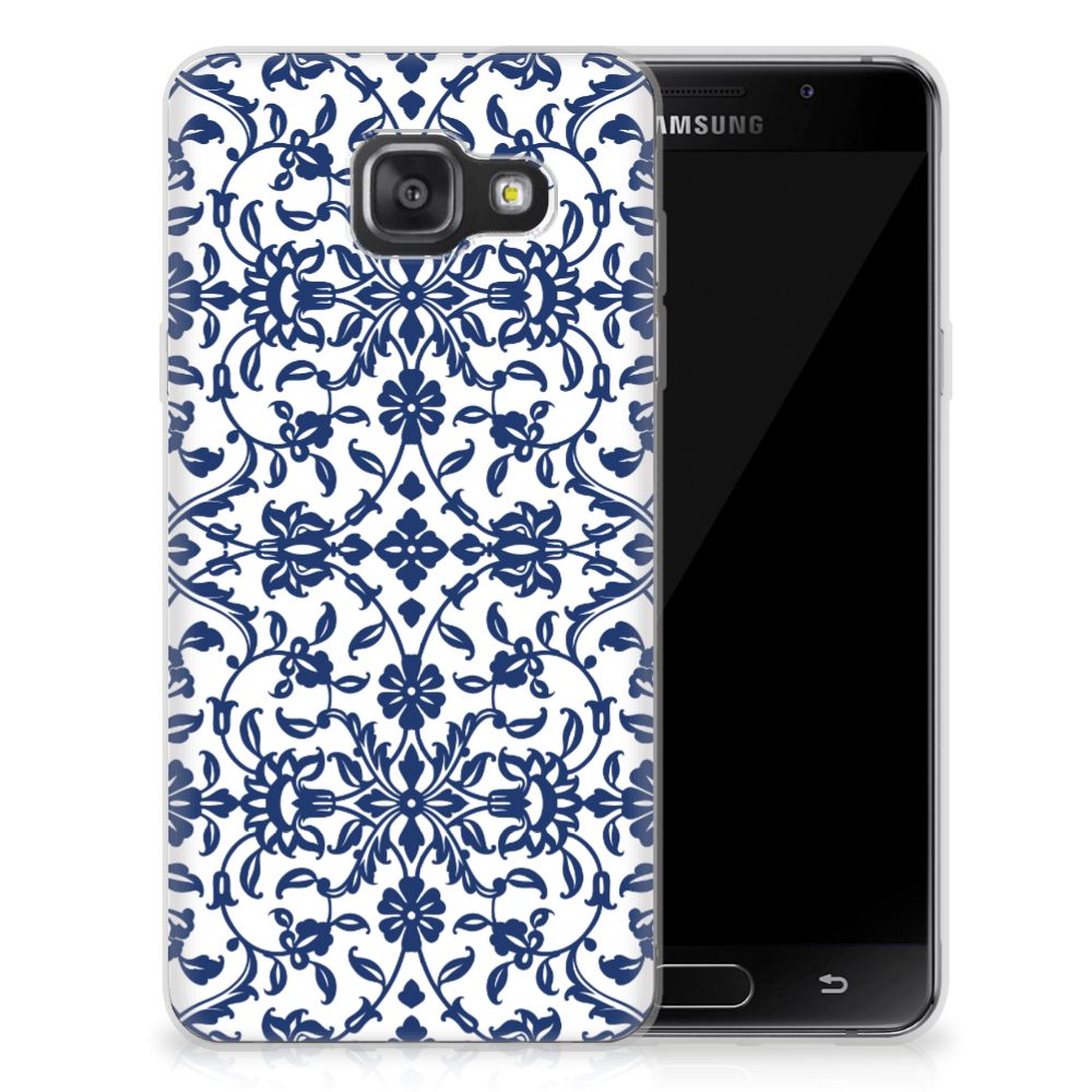 Samsung Galaxy A3 2016 TPU Case Flower Blue