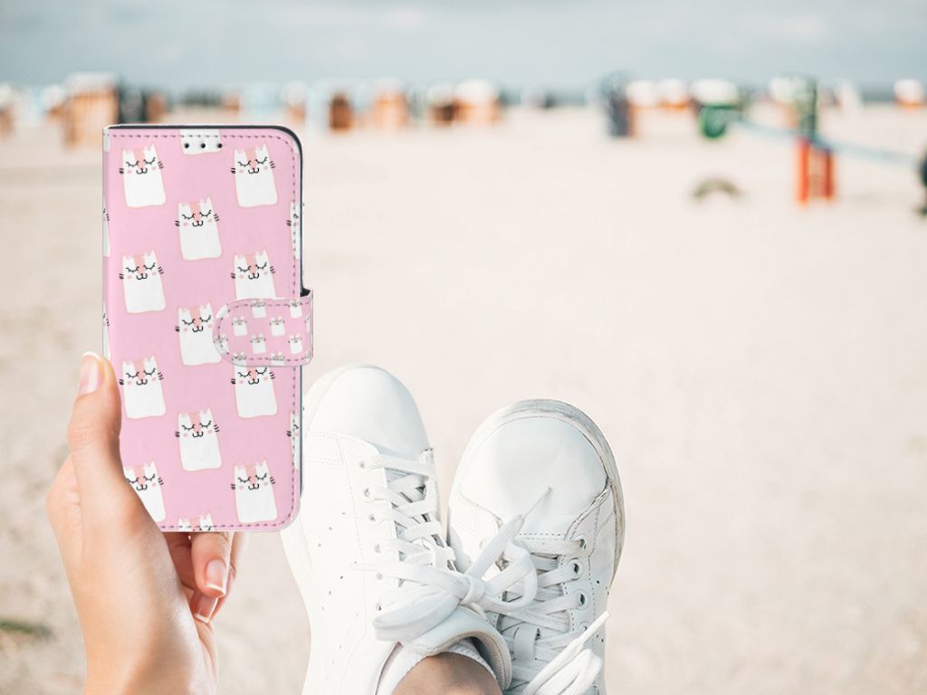 Samsung Galaxy M10 Telefoonhoesje met Pasjes Sleeping Cats