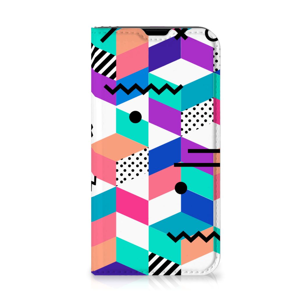 iPhone 13 Mini Stand Case Blokken Kleurrijk - B2C Telecom