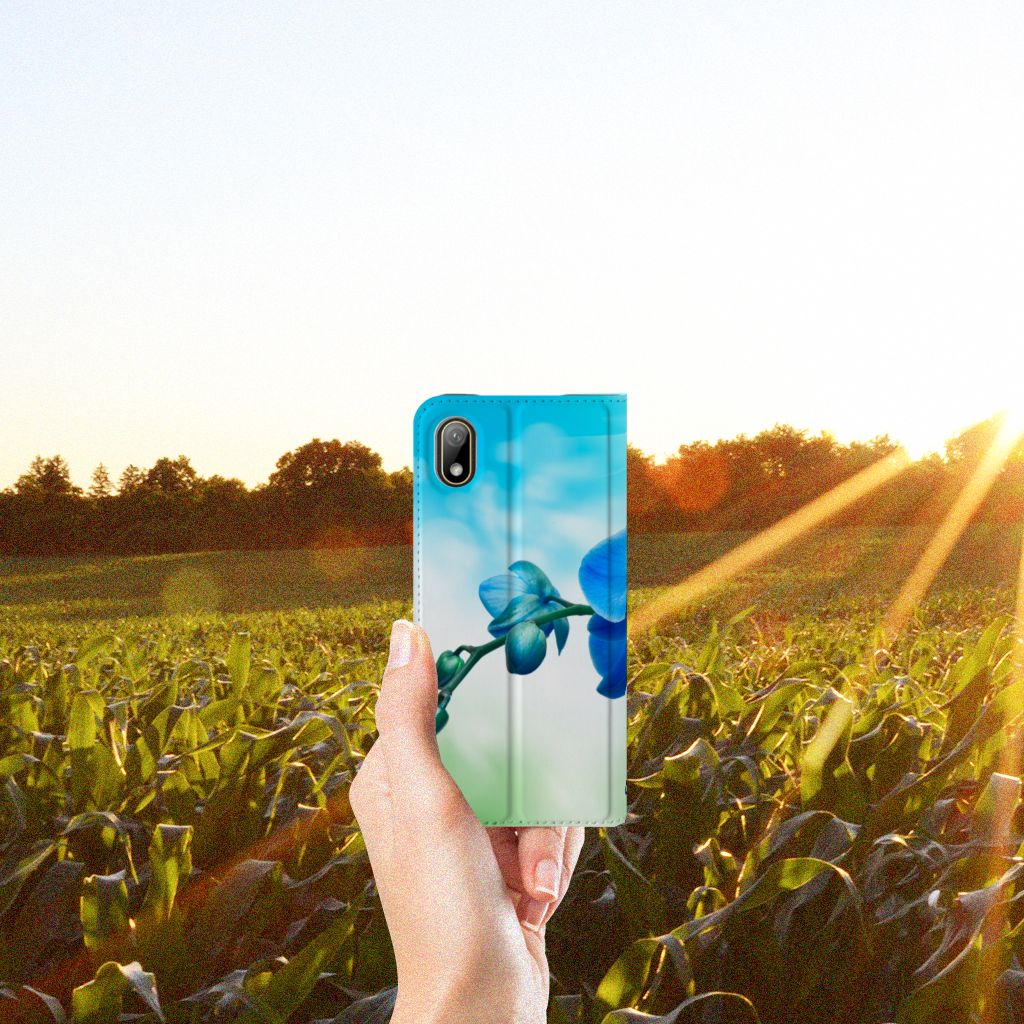 Huawei Y5 (2019) Smart Cover Orchidee Blauw - Cadeau voor je Moeder - B2C Telecom