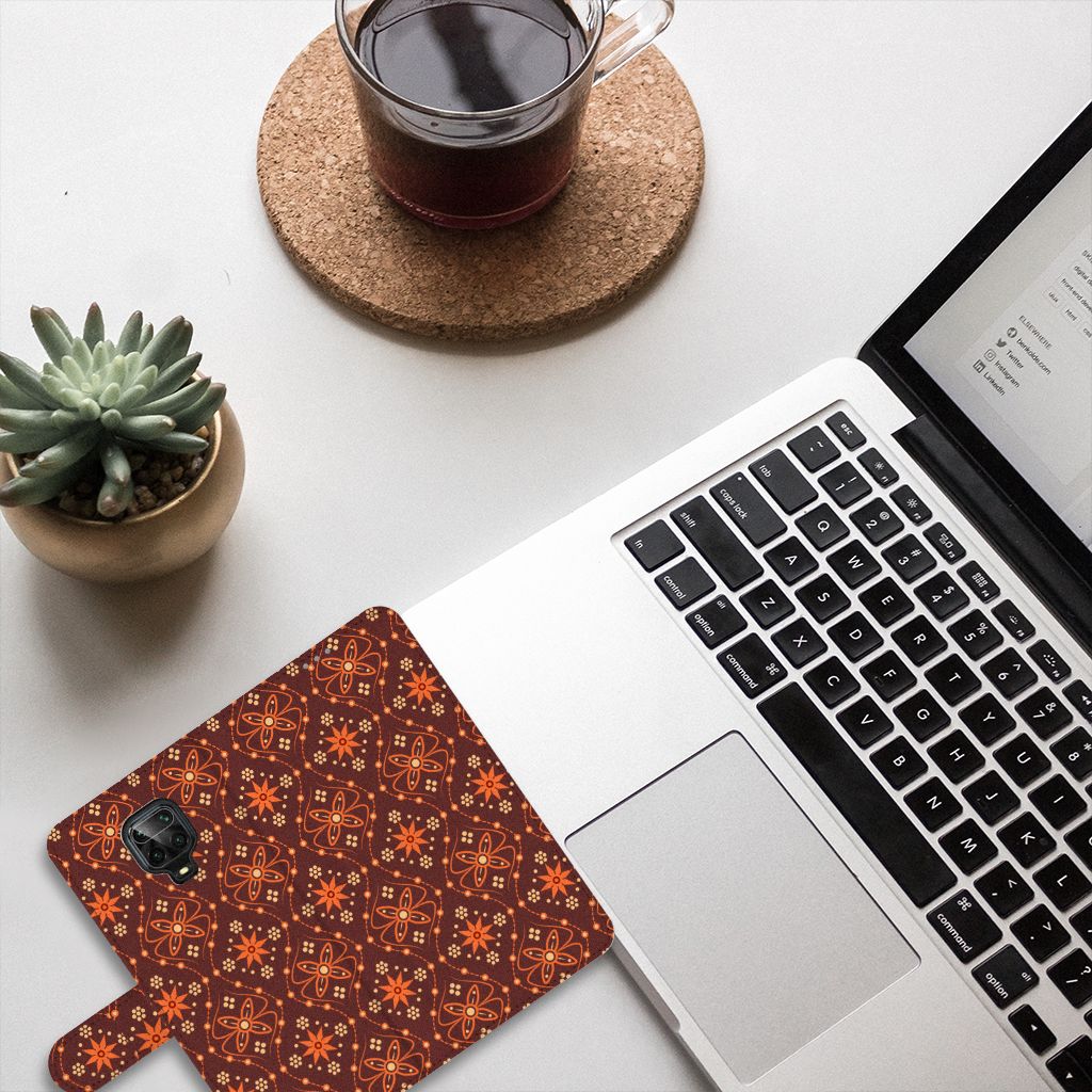 Xiaomi Redmi Note 9 Pro | Note 9S Telefoon Hoesje Batik Brown