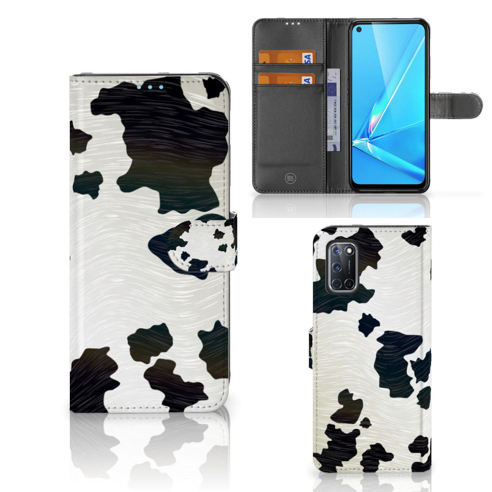 OPPO A72 | OPPO A52 Telefoonhoesje met Pasjes Koeienvlekken