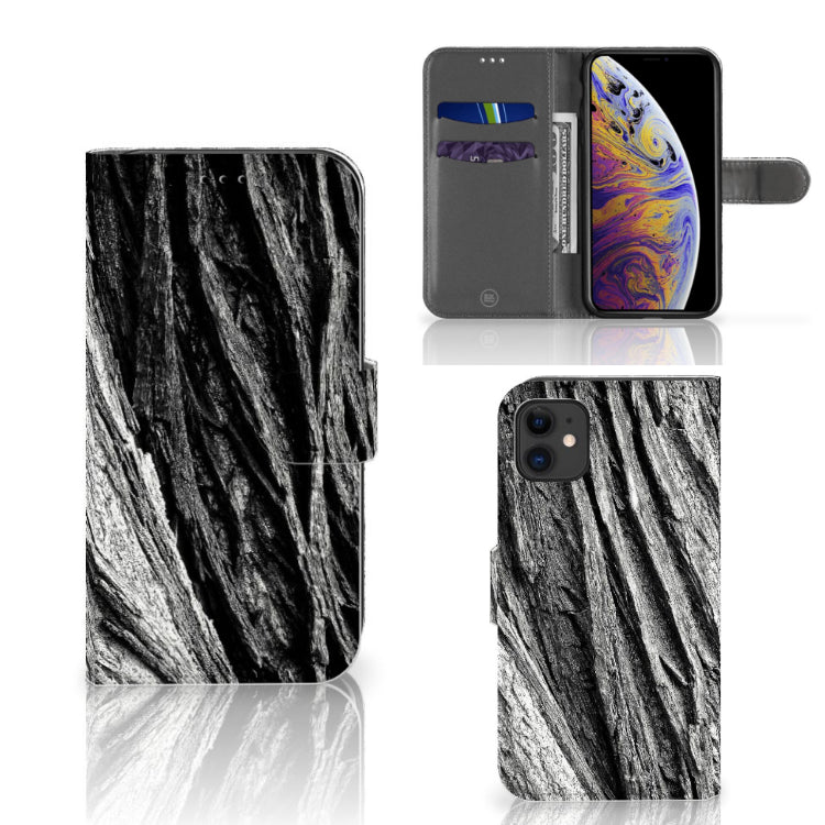 Book Style Case Apple iPhone 11 Boomschors Grijs