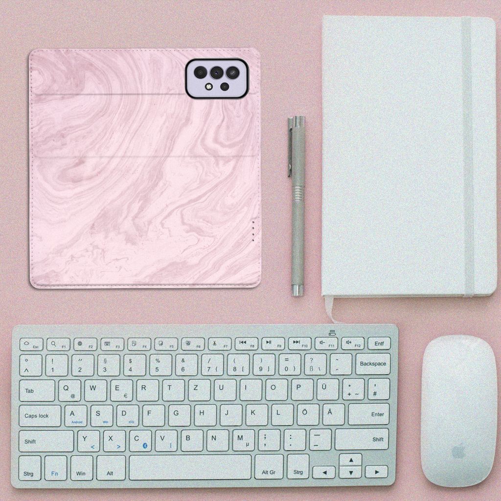 Samsung Galaxy A33 5G Standcase Marble Pink - Origineel Cadeau Vriendin - B2C Telecom