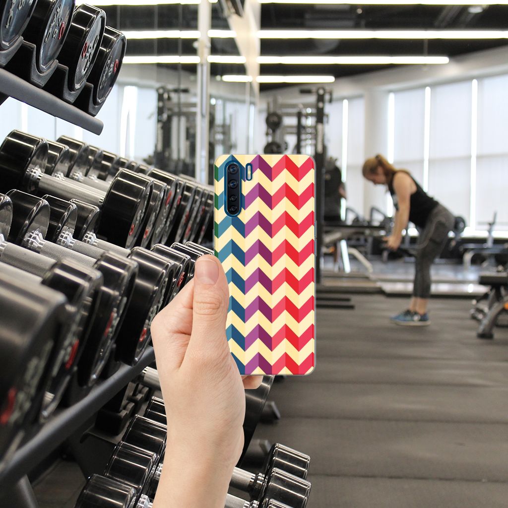 OPPO A91 TPU bumper Zigzag Multi Color B2C Telecom