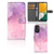 Hoesje Samsung Galaxy A14 4G Pink Purple Paint met schilderachtig ontwerp en beschermende TPU-siliconen houder.