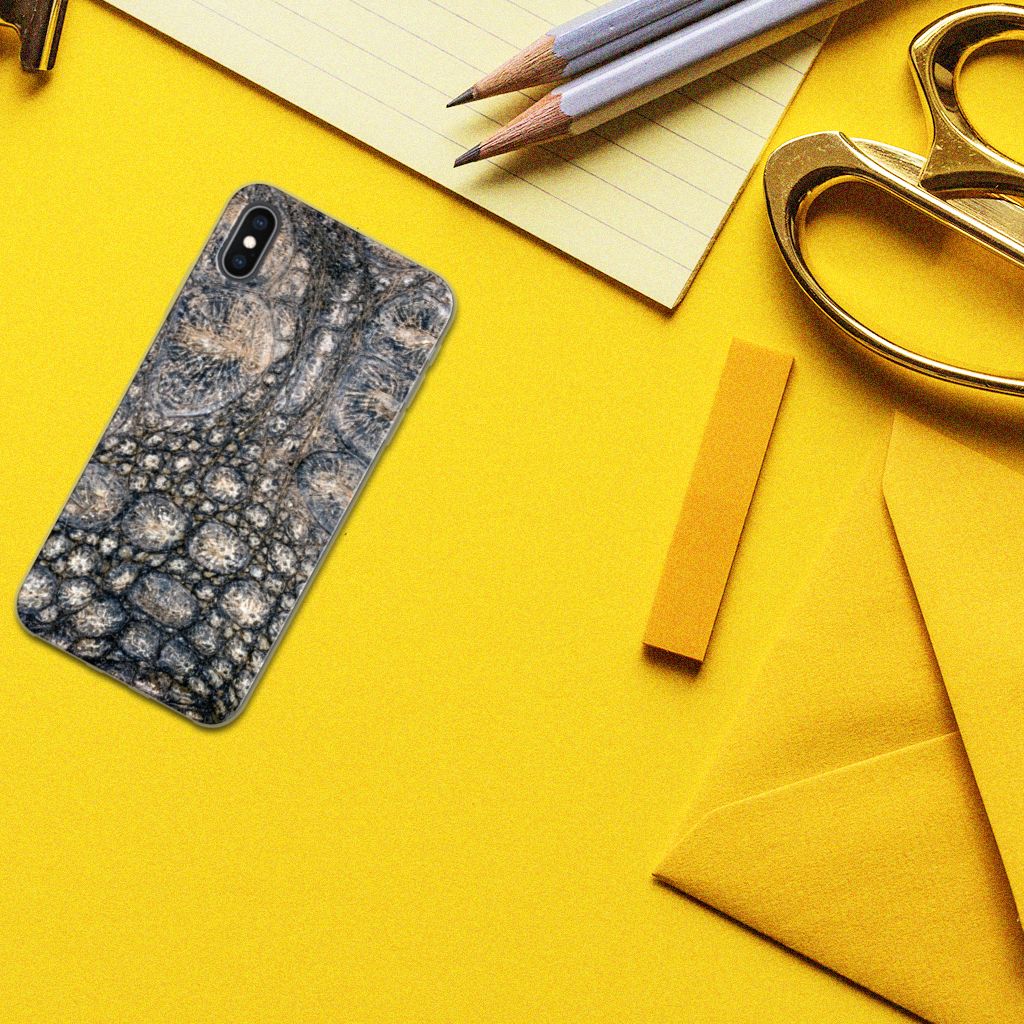 Apple iPhone Xs Max TPU Hoesje Krokodillenprint