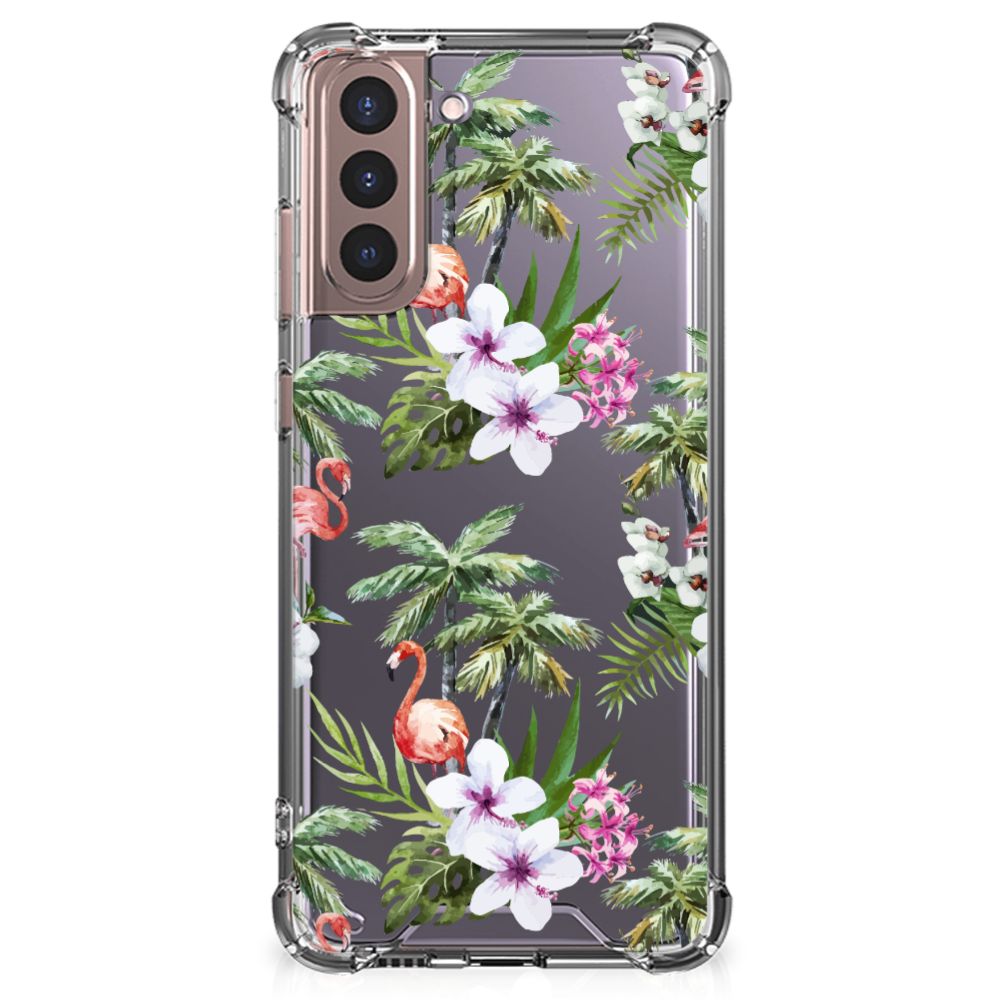 Samsung Galaxy S21 Plus Case Anti-shock Flamingo Palms B2C Telecom