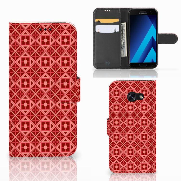 Samsung Galaxy A5 2017 Telefoon Hoesje Batik Rood