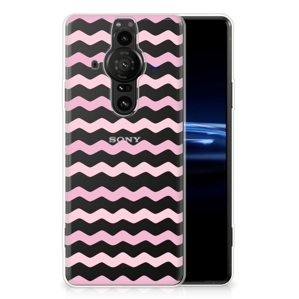 Sony Xperia Pro-I TPU bumper Waves Roze