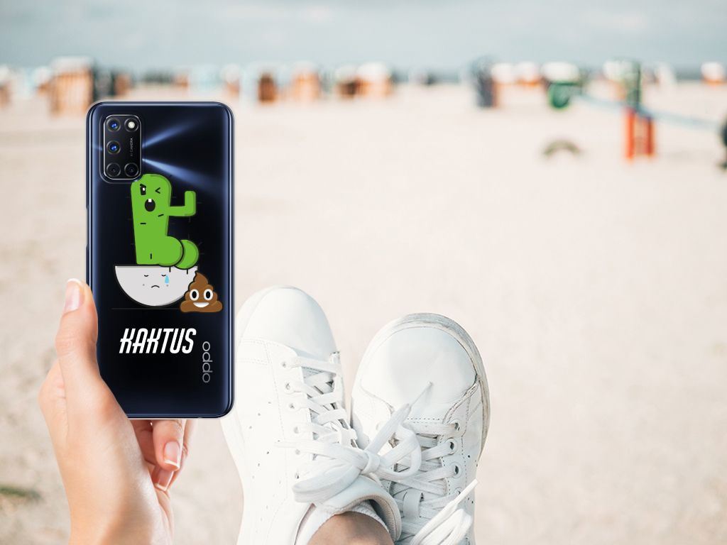 OPPO A52 | A72 Telefoonhoesje met Naam Cactus Poo B2C Telecom