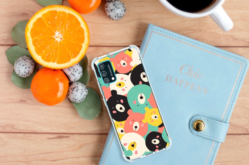 Samsung Galaxy M02s | A02s Stevig Bumper Hoesje Bears B2C Telecom