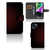 iPhone 15 Telefoon Hoesje Geruit Rood met ruimte voor 3 pasjes en minimalistisch design