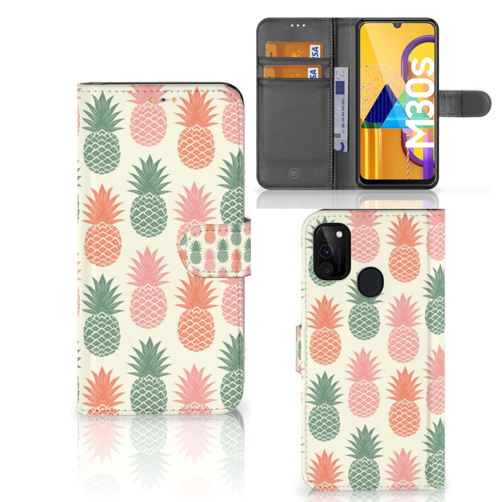 Samsung Galaxy M21 | M30s Book Cover Ananas