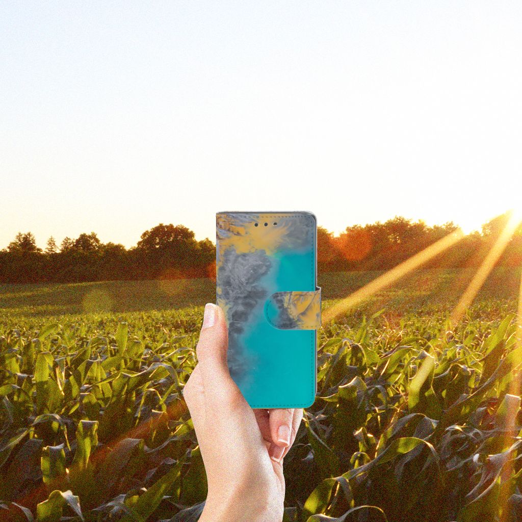 Sony Xperia X Compact Bookcase Marble Blue Gold