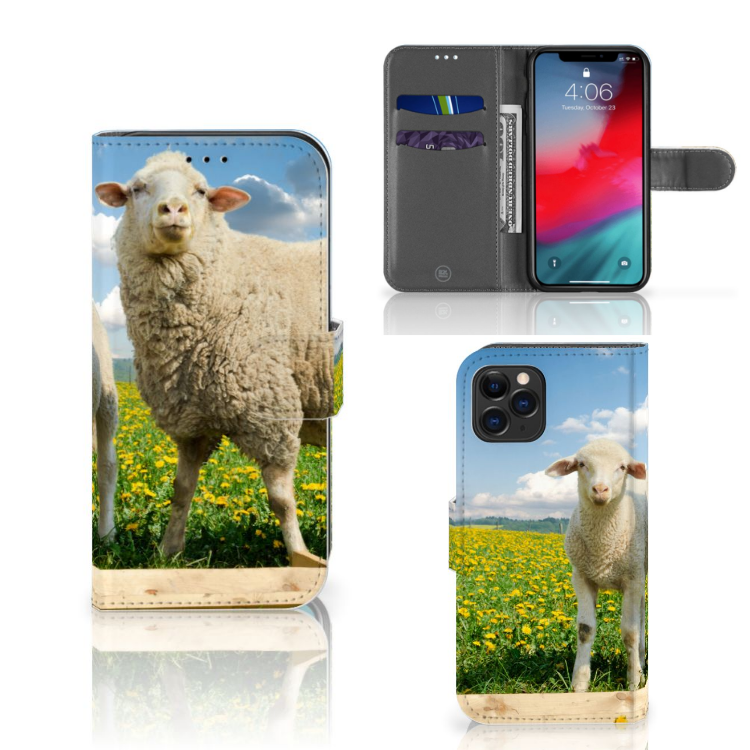 Apple iPhone 11 Pro Telefoonhoesje met Pasjes Schaap en Lammetje