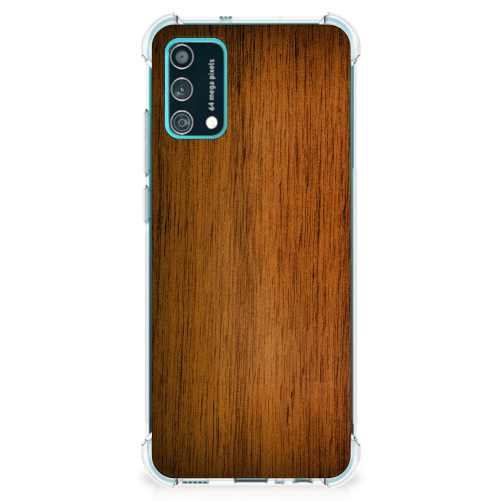 Samsung Galaxy M02s | A02s Stevig Telefoonhoesje Donker Hout