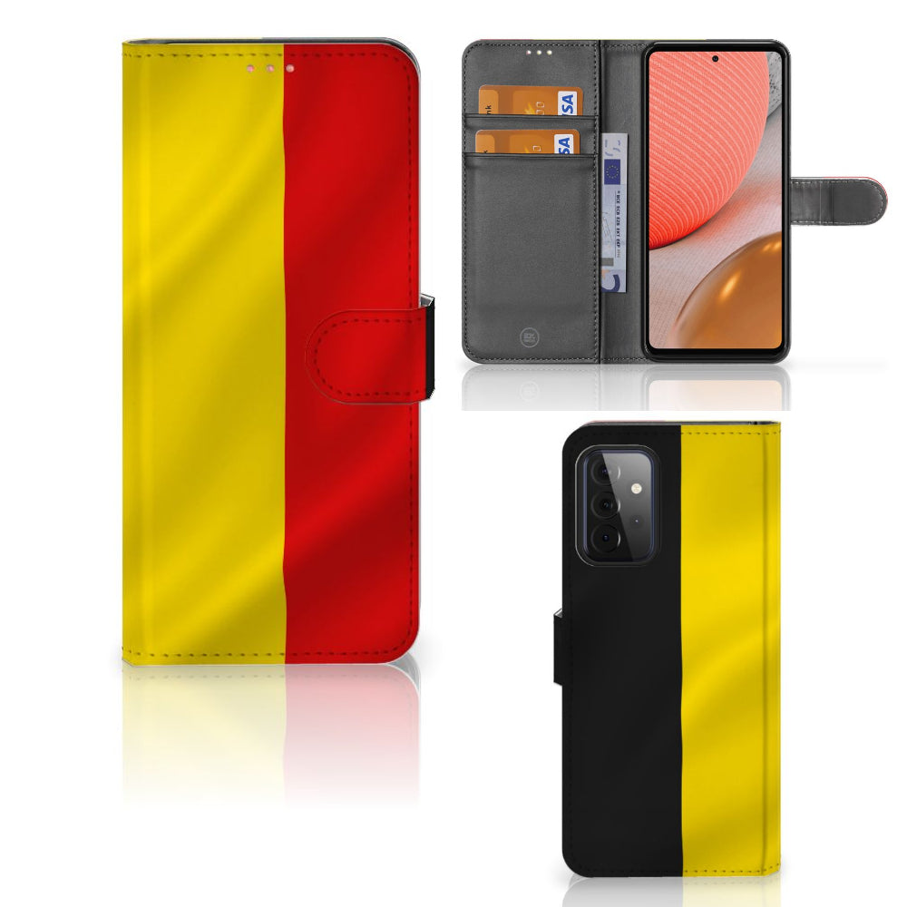 Samsung Galaxy A72 Bookstyle Case Belgische Vlag