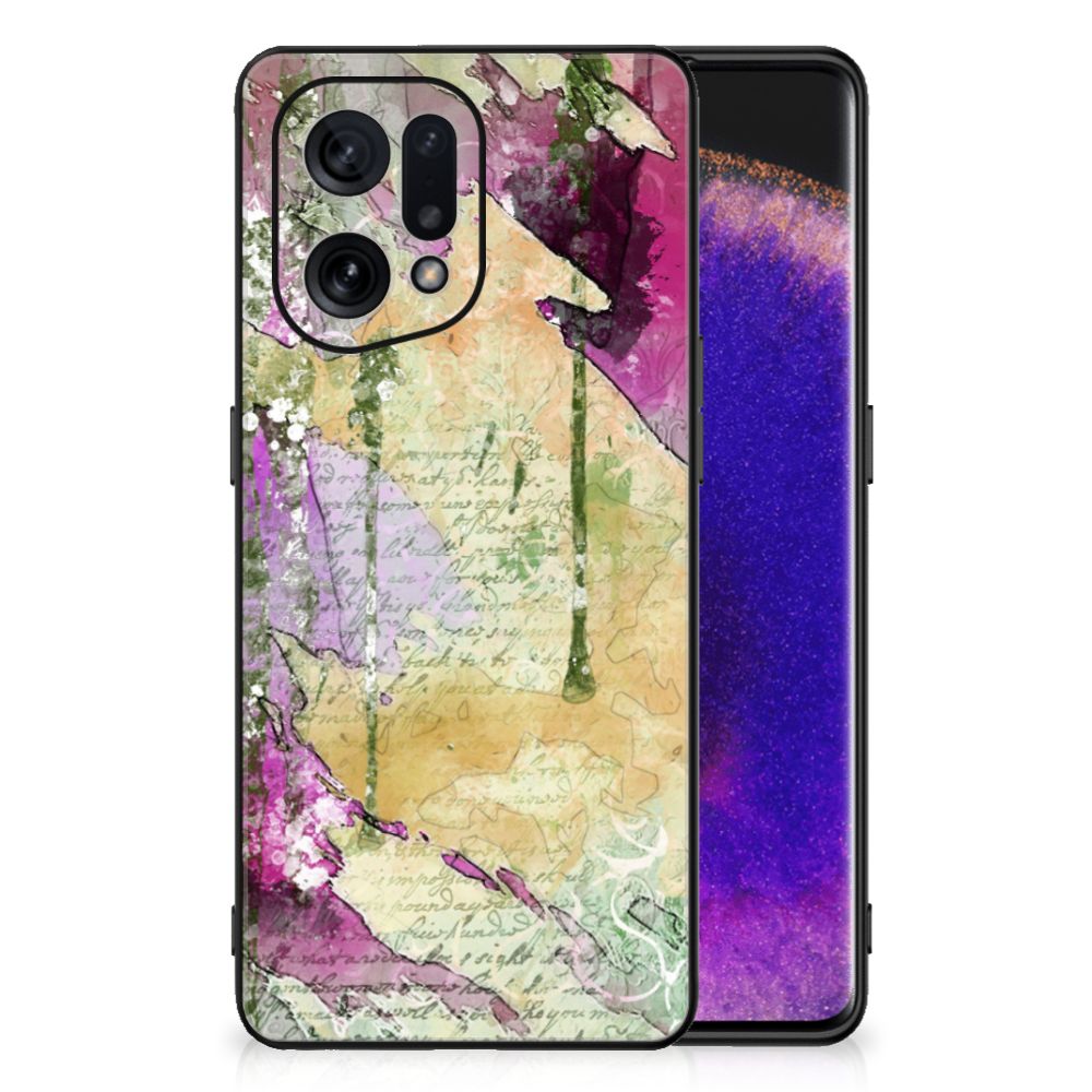 Kleurrijke Telefoonhoesje OPPO Find X5 Letter Painting