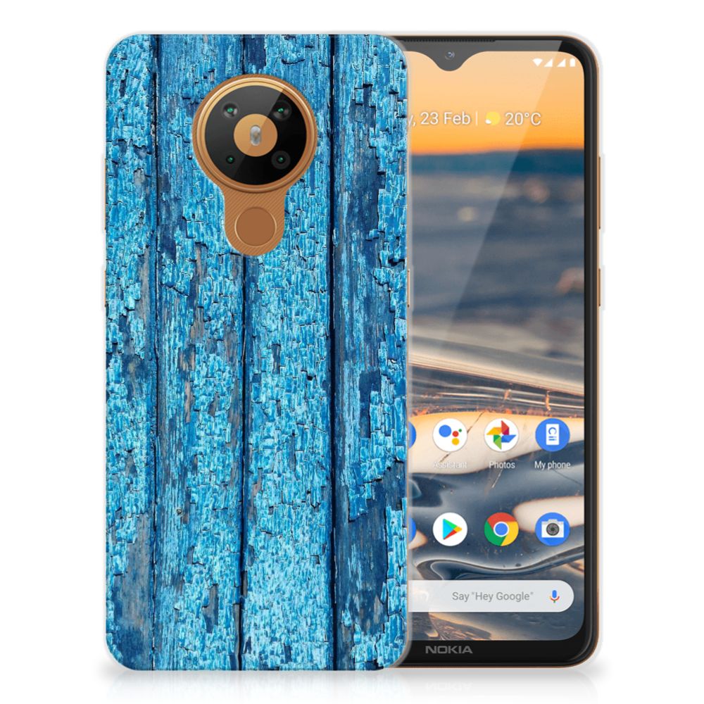 Nokia 5.3 Bumper Hoesje Wood Blue B2C Telecom