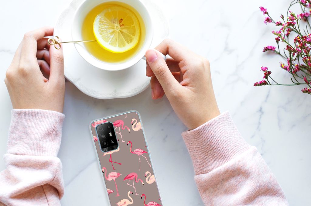OPPO A94 5G | Reno5 Z TPU Hoesje Flamingo B2C Telecom