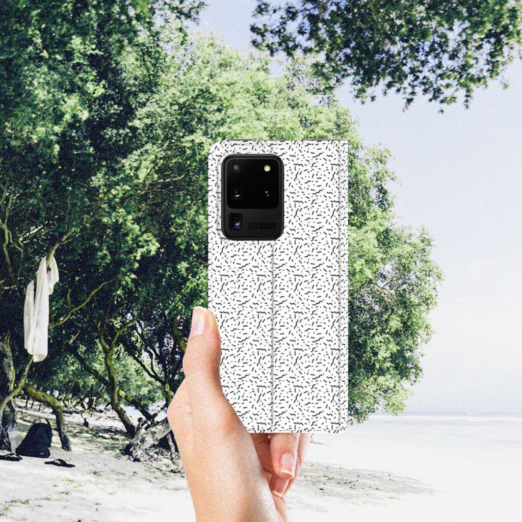 Samsung Galaxy S20 Ultra Hoesje met Magneet Stripes Dots - B2C Telecom
