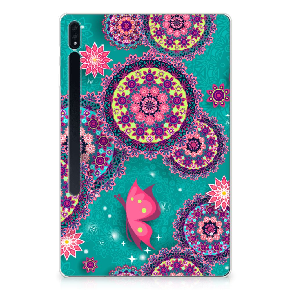 Samsung Galaxy Tab S7 Plus | S8 Plus Tablethoes Cirkels en Vlinders
