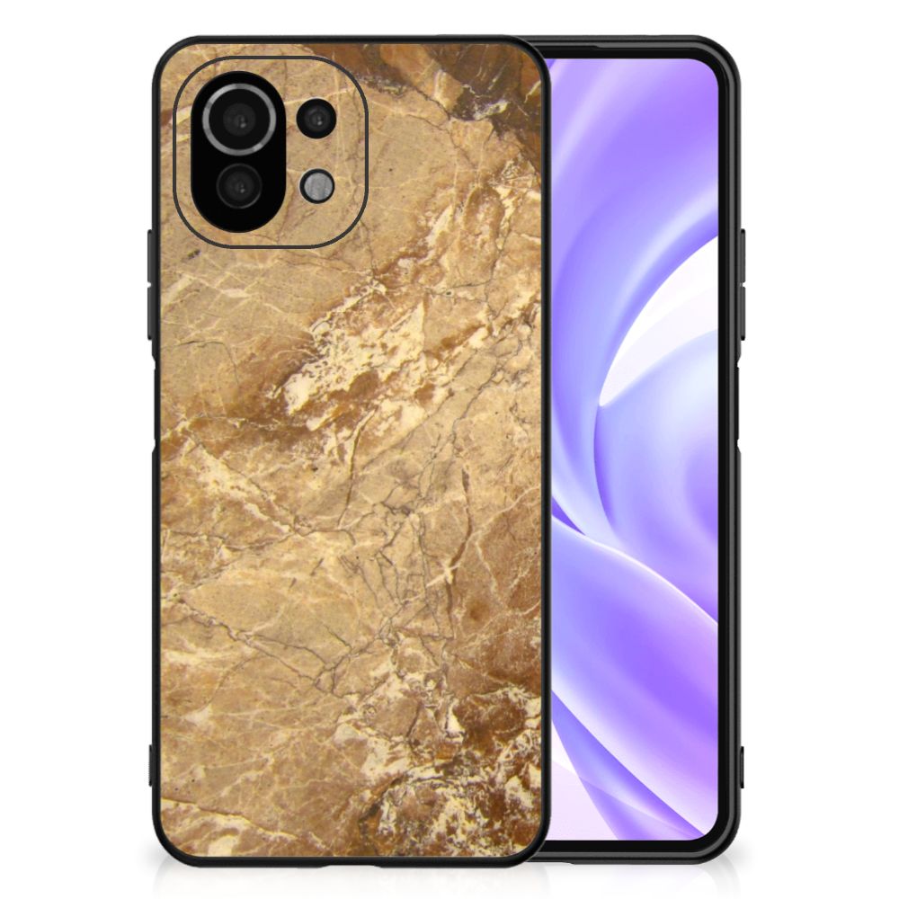 Xiaomi 11 Lite 5G NE | Mi 11 Lite Marmeren Print Telefoonhoesje Marmer Creme