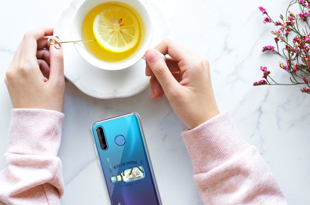 Huawei P30 Lite Stevig Bumper Hoesje Boho Bottle