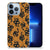 TPU Hoesje voor Apple iPhone 13 Pro Snakes met uniek slangenontwerp op een bruine achtergrond.