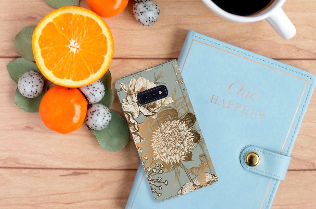 Smart Cover voor Samsung Galaxy S10e Vintage Bird Flowers - B2C Telecom