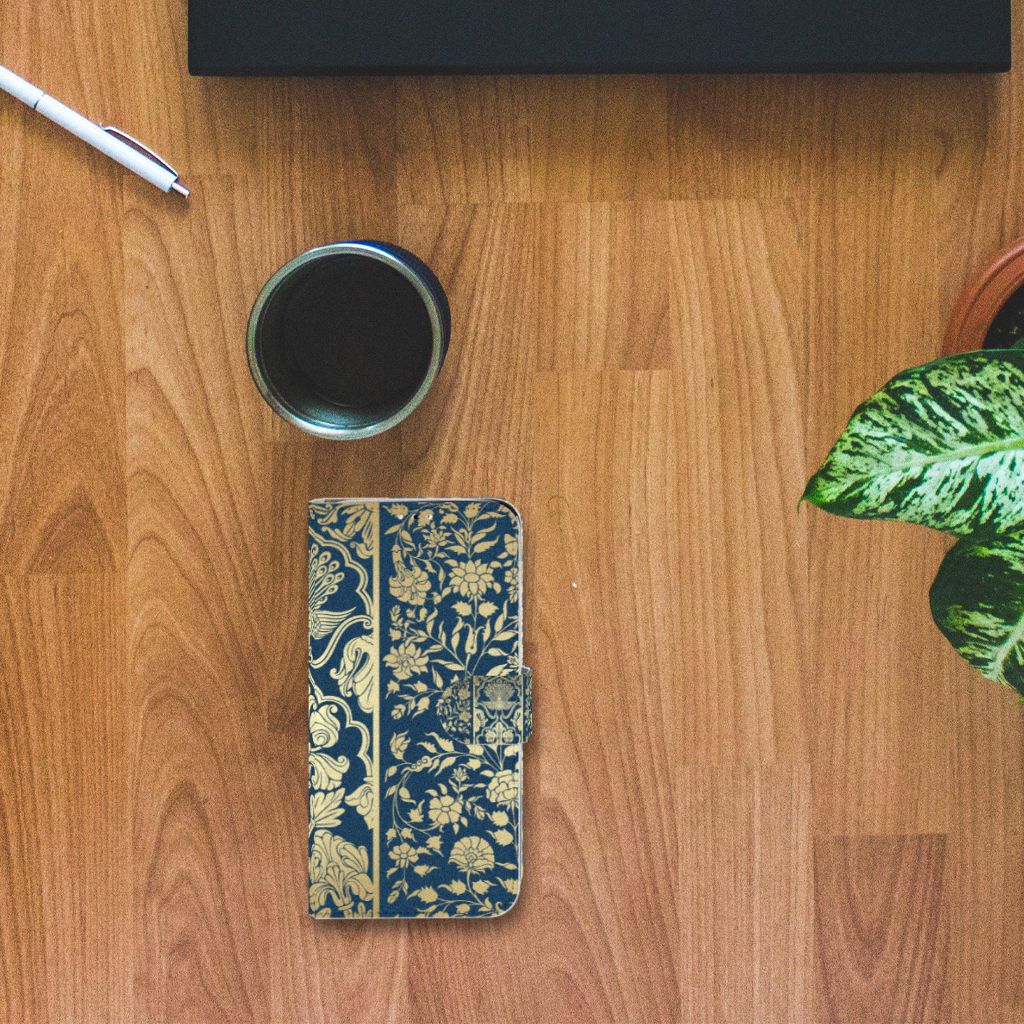 Huawei Y6 (2019) Hoesje Beige Flowers