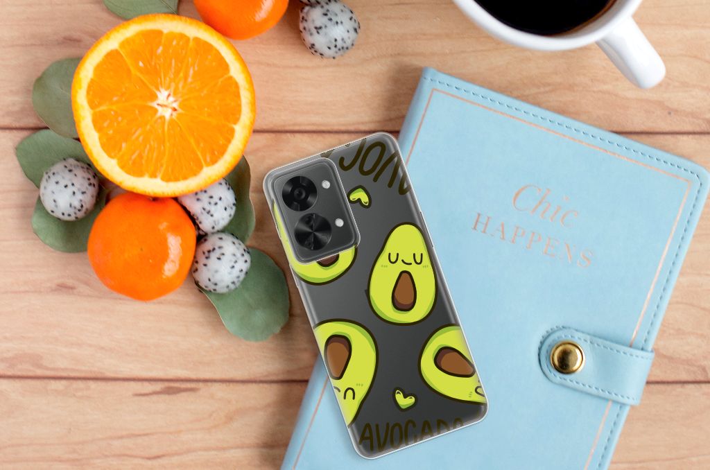 OnePlus Nord 2T Telefoonhoesje met Naam Avocado Singing B2C Telecom