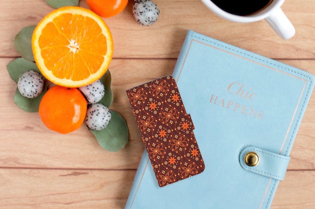 Motorola Moto G60 Telefoon Hoesje Batik Brown