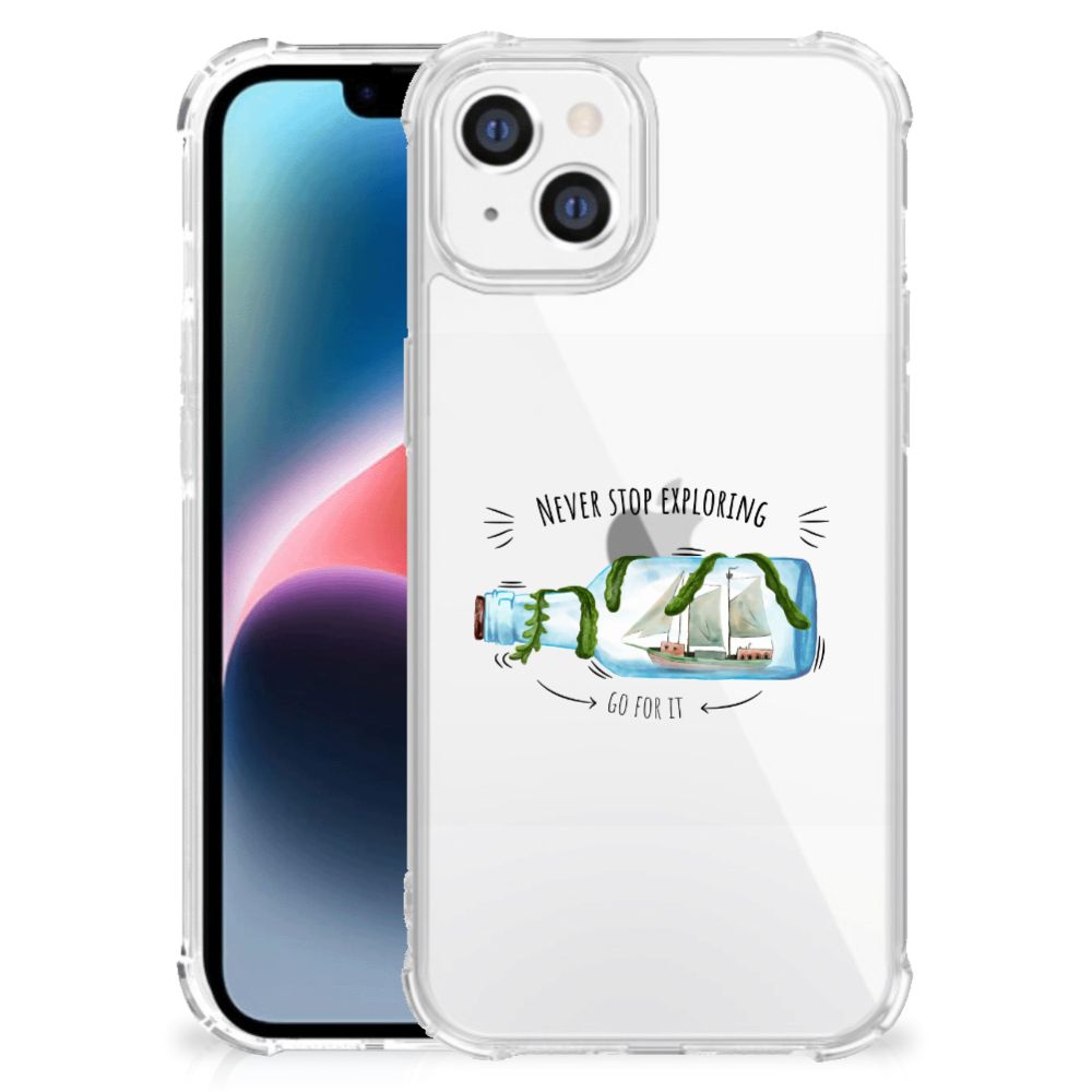 Apple iPhone 14 Plus Stevig Bumper Hoesje Boho Bottle