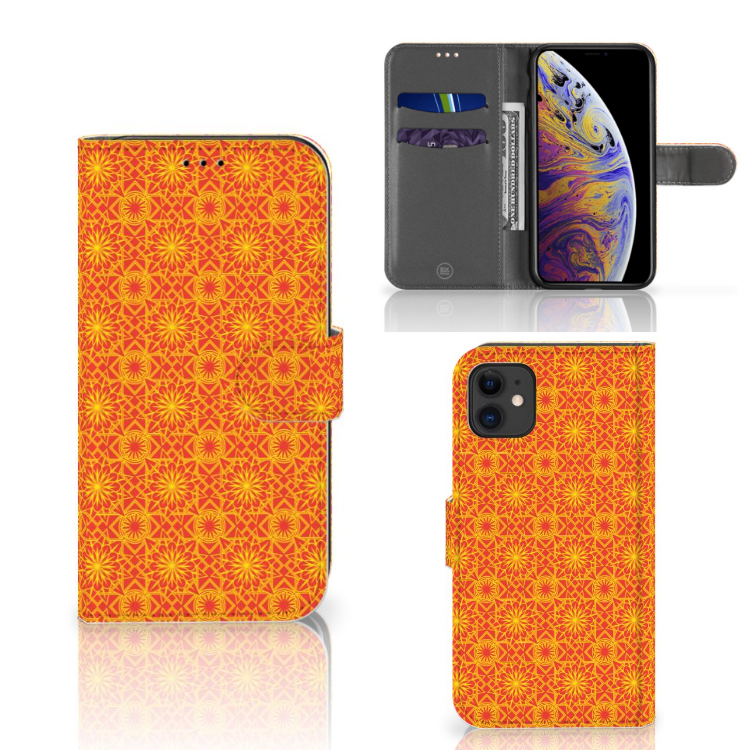 Apple iPhone 11 Telefoon Hoesje Batik Oranje