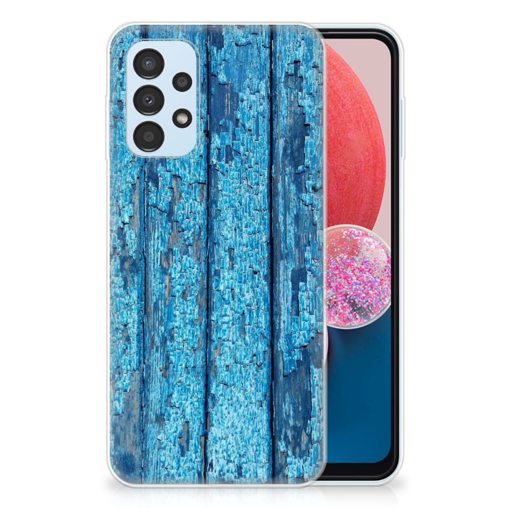 Samsung Galaxy A13 4G Bumper Hoesje Wood Blue B2C Telecom