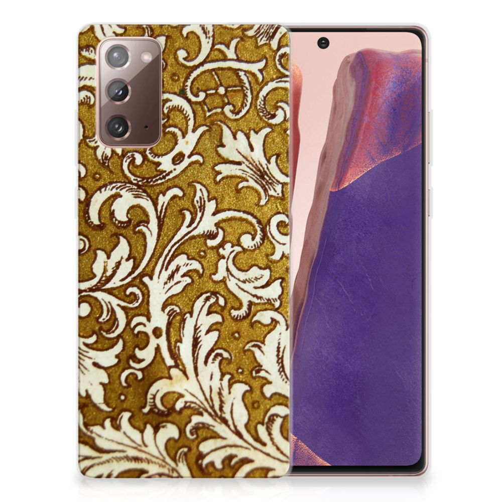 Siliconen Hoesje Samsung Note 20 Barok Goud