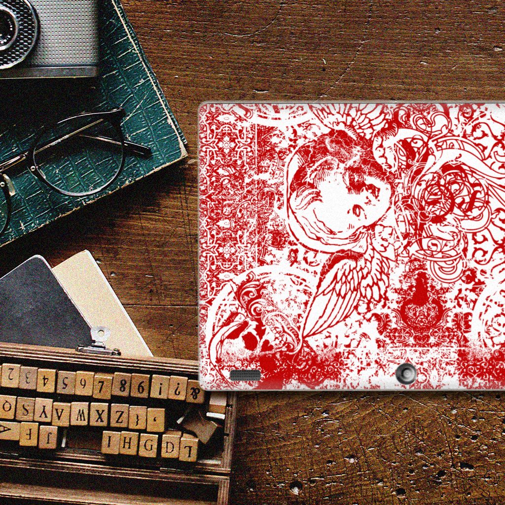 Tablet BackCover Lenovo Tab 10 | Tab 2 A10-30 Angel Skull Rood - B2C Telecom