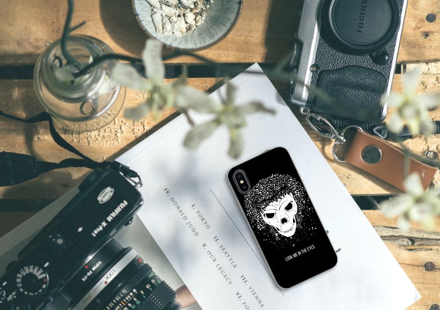 Silicone Back Case Apple iPhone X | Xs Skull Hair