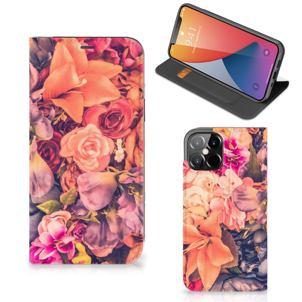 iPhone 12 Pro Max Smart Cover Bosje Bloemen - B2C Telecom
