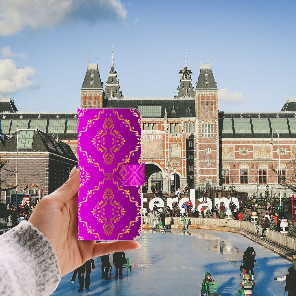 Wallet Case Samsung Galaxy A50 Barok Roze