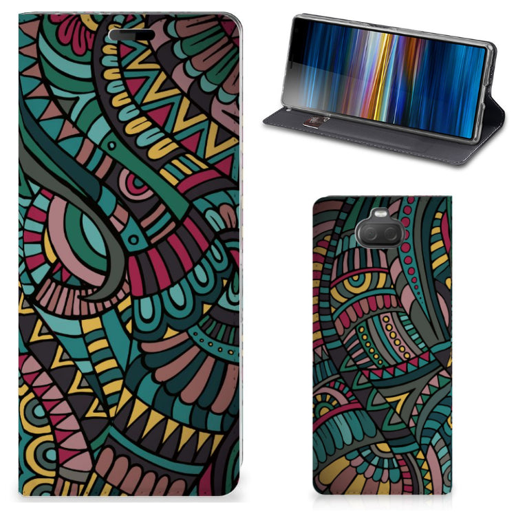 Sony Xperia 10 Hoesje met Magneet Aztec