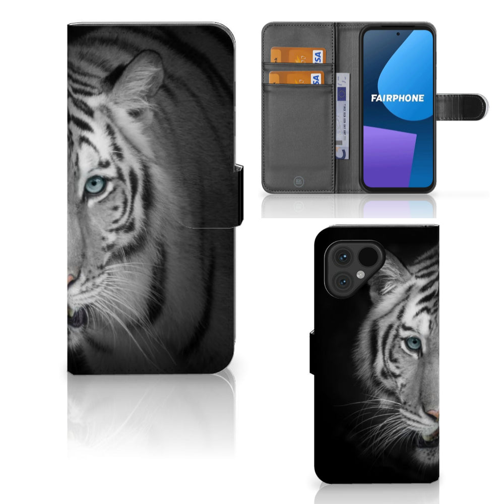 Fairphone 5 Telefoonhoesje met Pasjes Tijger