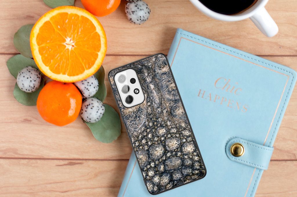 Samsung Galaxy A73 Dierenprint Telefoonhoesje Krokodillenprint B2C Telecom