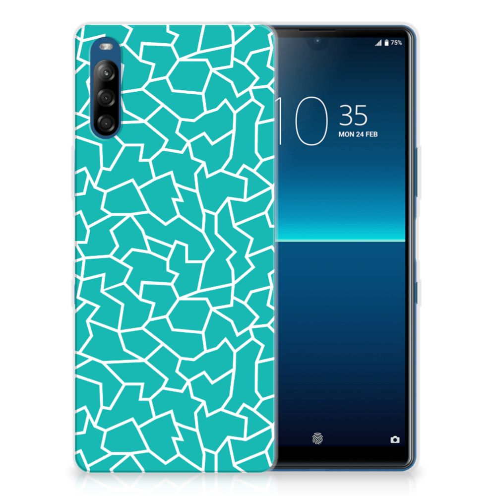 Sony Xperia L4 Hoesje maken Cracks Blue