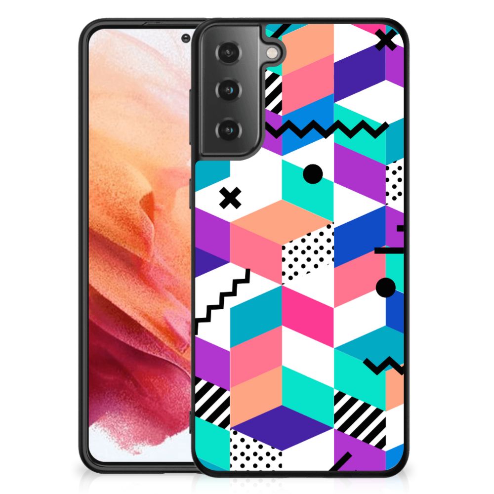 Samsung Galaxy S21 Backcover Blokken Kleurrijk