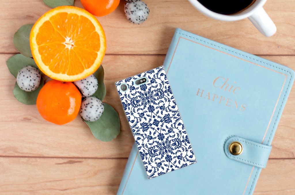 Sony Xperia XZ1 Compact TPU Case Flower Blue