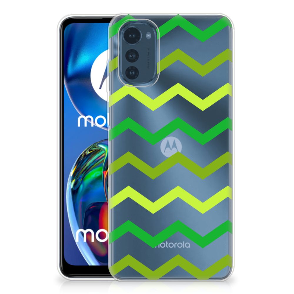 Motorola Moto E32/E32s TPU bumper Zigzag Groen B2C Telecom