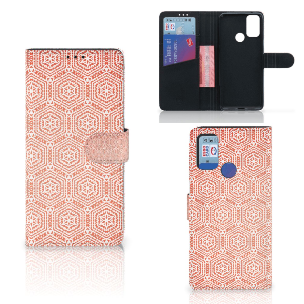 Alcatel 1S (2021) Telefoon Hoesje Pattern Orange